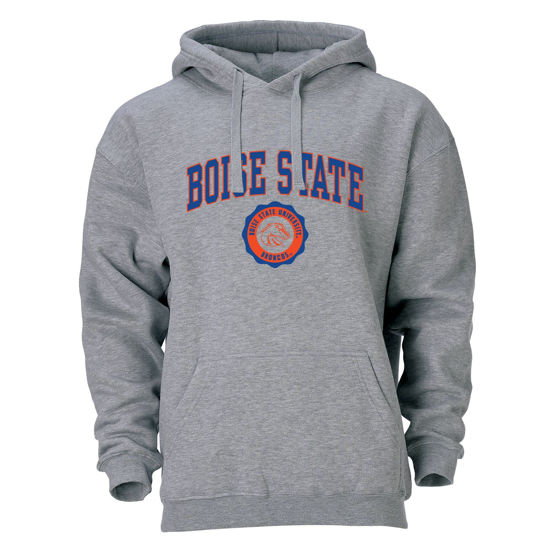 Picture of Barnesmith Boise State University BSU Broncos Hooded Sweatshirt, Heritage, Charcoal Grey, X-Large