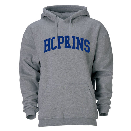 Picture of Barnesmith Johns Hopkins University JHU Blue Jays Hooded Sweatshirt, Heritage, Charcoal Grey, X-Large