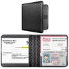 Picture of CoBak Car Registration and Insurance Holder - Vehicle Glove Box Car Organizer, Auto Truck Comparment Accessories Case for Essential Document, Driver License, Cards (Black Woven Pattern)
