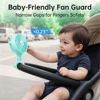 Picture of GUSGU Stroller Fan Clip on for Baby, Flexible Tripod & Rechargeable Battery, Small Personal Fan, Mini Portable Fan for Travel, Handheld, Car (Green)