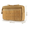 Picture of FRTKK Tactical Molle Admin Pouch Utility Laser Cut EDC Tool Pouch Bag Horizontal Modular Pouches Include US Flag Patch and Keychain