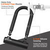Picture of Sportneer Bike Lock: Heavy Duty Anti Theft Bike U Lock with 5ft Security Steel Cable - 17mm Shackle Bicycle U-Locks with Keys & Sturdy Mounting Bracket for Road, Mountain, Electric & Folding Bike