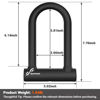 Picture of Sportneer Bike Lock: Heavy Duty Anti Theft Bike U Lock with 5ft Security Steel Cable - 17mm Shackle Bicycle U-Locks with Keys & Sturdy Mounting Bracket for Road, Mountain, Electric & Folding Bike