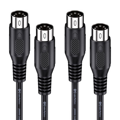Picture of Cable Matters 2-Pack 5 Pin DIN MIDI Cable, 5 Pin MIDI Cable - 3 Feet