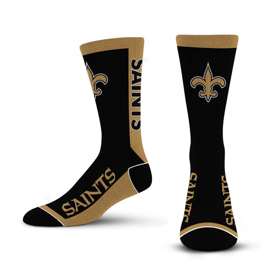 Picture of For Bare Feet NFL NEW ORLEANS SAINTS MVP Crew Sock Team Color Large