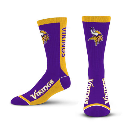 Picture of For Bare Feet NFL MINNESOTA VIKINGS MVP Crew Sock Team Color Large