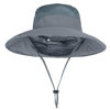 Picture of Sun Hats for Men Women Fishing Hat UPF 50+ Breathable Wide Brim Bucket Hats Summer UV Protection Safari Hat with Neck Flap Dark Grey