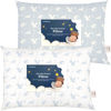Picture of 2-Pack Toddler Pillow - Soft Organic Cotton Toddler Pillows for Sleeping - 13X18 Small Pillow for Kids - Kids Pillows for Sleeping - Kids Pillow for Travel, School, Nap, Age 2 to 5 (Dragons)