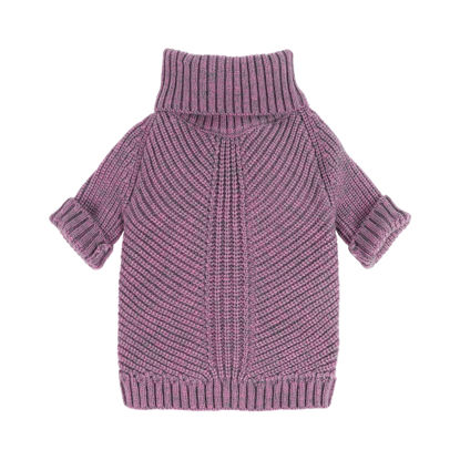 Picture of Fitwarm Thermal Knitted Dog Sweater Doggy Winter Coat Pet Clothes Doggie Turtleneck Jacket Puppy Outfits Cat Sweatsuit Lavender Purple X-Large
