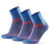 Picture of DANISH ENDURANCE 3 Pack Running Socks for Long Distances, Quarter, Men & Women, Light Blue/Orange, US Women 8-10 // US Men 6.5-8.5