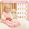 Picture of Yoofoss Fleece Baby Sleep Sack 6-12 Months with Plush Dots, TOG 1.5 Baby Wearable Blanket with 2-Way Zipper, Cotton Toddler Sleep Sack Fleece