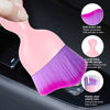 Picture of Ziciner Car Detailing Brush, Curved Soft Bristles Auto Removal Dust Collectors, Universal Vehicle Dashboard, Air Conditioner Vents etc Interior Cleaning Tool Accessory (Pink/Purple)