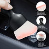 Picture of Ziciner Car Detailing Brush, Curved Soft Bristles Auto Removal Dust Collectors, Universal Vehicle Dashboard, Air Conditioner Vents etc Interior Cleaning Tool Accessory (White/Pink)