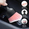 Picture of Ziciner 2 PCS Car Detailing Brush, Curved Soft Bristles Auto Removal Dust Collectors, Universal Vehicle Dashboard, Air Conditioner Vents etc Interior Cleaning Tool Accessory (Pink/White)