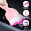 Picture of Ziciner Car Detailing Brush, Curved Soft Bristles Auto Removal Dust Collectors, Universal Vehicle Dashboard, Air Conditioner Vents etc Interior Cleaning Tool Accessories (Pink/White/Red)