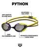 Picture of ARENA Unisex Adults Python Racing Swim Goggles for Men and Women Competitive Swimmers Anti-Fog Non-Mirror Lens Max Comfort Lap Swimming, Smoke/Plum/Arctic Lime