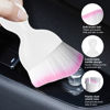 Picture of Ziciner 2 PCS Car Detailing Brush, Curved Soft Bristles Auto Removal Dust Collectors, Universal Vehicle Dashboard, Air Conditioner Vents etc Interior Cleaning Tool Accessory (White/White/Pink)
