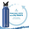 Picture of Stainless Steel Double Wall Water Bottles 17oz, Vacuum Insulated Bottle With Straw Lid, Insulated Water Bottle Keeps Water Cold for 24 Hours, Hot for 12 Hours, Hiking, Sports