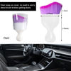 Picture of Ziciner Car Detailing Brush, Curved Soft Bristles Auto Removal Dust Collectors, Universal Vehicle Dashboard, Air Conditioner Vents etc Interior Cleaning Tool Accessory (White/Purple)