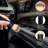 Picture of Ziciner Car Detailing Brush, Curved Soft Bristles Auto Removal Dust Collectors, Universal Vehicle Dashboard, Air Conditioner Vents etc Interior Cleaning Tool Accessory (Long-Beige)