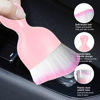 Picture of Ziciner Car Detailing Brush, Curved Soft Bristles Auto Removal Dust Collectors, Universal Vehicle Dashboard, Air Conditioner Vents etc Interior Cleaning Tool Accessory (Pink/Pink)