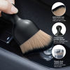 Picture of Ziciner Car Detailing Brush, Curved Soft Bristles Auto Removal Dust Collectors, Universal Vehicle Dashboard, Air Conditioner Vents etc Interior Cleaning Tool Accessory (Brown/Black)