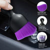 Picture of Ziciner Car Detailing Brush, Curved Soft Bristles Auto Removal Dust Collectors, Universal Vehicle Dashboard, Air Conditioner Vents etc Interior Cleaning Tool Accessory (Pure Purple)