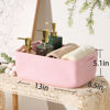 Picture of MiniArk Shelf Storage Baskets for Organizing | Closet Organizer Bins | Small Baskets | Toy Basket | Cute Decorative Basket | Cube Storage Bin | Woven Rope Basket | 13×8.5×5.1” | 3 Packs Pink