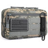 Picture of FRTKK Tactical Molle Admin Pouch Utility Laser Cut EDC Tool Pouch Bag Horizontal Modular Pouches Include US Flag Patch and Keychain (ACU)