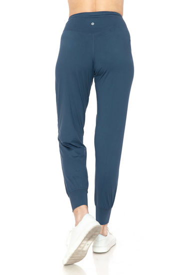 Picture of Leggings Depot Women's ActiveFlex Jogger Pants with Pockets (Full Length, Ink Blue, 2X)