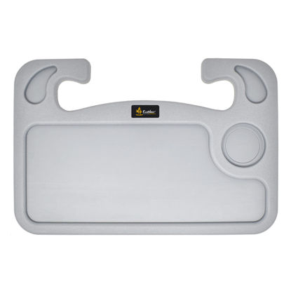 Picture of EcoNour 2 in 1 Car Steering Wheel Desk | Dark Grey Food Tray for Car | Steering Wheel Lap Desk for Car | Travel Car Accessories | Car Stand Trays for Eating | Multipurpose Car Steering Wheel Desk Tray