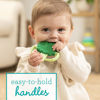 Picture of Infantino Lil' Nibbles Textured Silicone Baby Teether - Sensory Exploration and Teething Relief with Easy to Hold Handles, Green Broccoli, 0+ Months