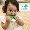 Picture of Infantino Lil' Nibbles Textured Silicone Baby Teether - Sensory Exploration and Teething Relief with Easy to Hold Handles, Green Broccoli, 0+ Months