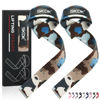 Picture of SKDK Cotton Hard Pull Wrist Lifting Straps Grips Band-Deadlift Straps with Neoprene Cushioned Wrist Padded and Anti-Skid Silicone - for Weightlifting, Bodybuilding, Xfit, Strength Training
