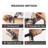 Picture of SKDK Cotton Hard Pull Wrist Lifting Straps Grips Band-Deadlift Straps with Neoprene Cushioned Wrist Padded and Anti-Skid Silicone - for Weightlifting, Bodybuilding, Xfit, Strength Training