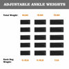 Picture of Henkelion 1 Pair 10 Lbs Adjustable Ankle Weights For Women Men Kids, Strength Training Wrist Weights Ankle Weights Set For Gym, Fitness Workout, Running, Lifting Exercise Leg Weights - each 5 Lbs Grey