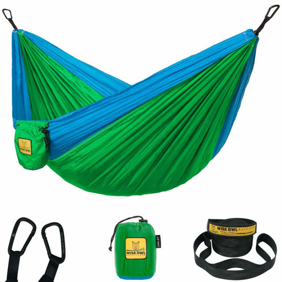 Picture of Wise Owl Outfitters Kids Hammock - Small Camping Hammock, Kids Camping Gear w/Tree Straps and Carabiners for Indoor/Outdoor Use