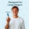 Picture of Jasper Dog Toothbrush for Large Fingers, 360º Dog Tooth Brushing Kit, Dog Teeth Cleaning, Dog Finger Toothbrush for Medium & Large Pets, Use with Dog Toothpaste, 2-Pack Navy-Blue Large