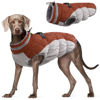 Picture of FUAMEY Dog Coat,Warm Dog Jacket Winter Coat Paded Dog Fleece Vest Reflective Dog Cold Weather Coats with Built in Harness Waterproof Windproof Dog Snow Jacket Clothes with Zipper Brown XXX-Large