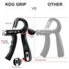 Picture of KDG Hand Grip Strengthener 2 Pack(Black) Adjustable Resistance 10-130 lbs Forearm Exerciser，Grip Strength Trainer for Muscle Building and Injury Recovery for Athletes
