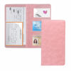 Picture of UYYE Auto Car Registration and Insurance Documents Holder - PU Leather Vehicle Glove Box Documents Organizer Wallet, Car Interior Accessories Case Holder for Essential Automobile Documents（Pink）