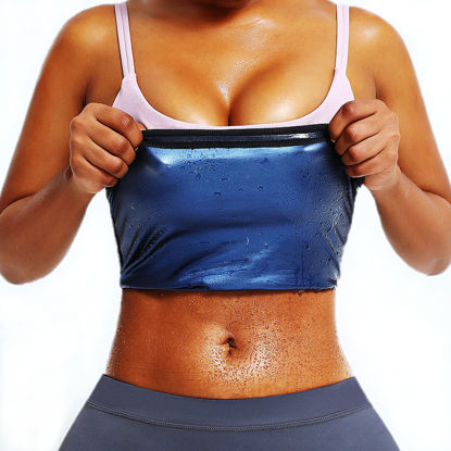Picture of huiming Sauna Suit Waist Trimmer for Women Waist Trainer sweat band for stomach Belt Lower Belly Plus Size (Black, S/M-1)