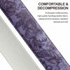 Picture of Nefelibata Guitar Strap with Pick Pocket,2.3 inch Porter Style Leather Carving Guitar Straps with Leather Ends,60s Vintage Style (Purple)