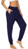 Picture of UEU Women's Soft Yoga Super Soft Joggers Pants High Waisted Casual Loose Fitting Sweatpants Comfy Lounge Pants with Pockets(Navy,L)