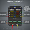 Picture of WUPP 12V Fuse Block with Relay, Automotive 6 Circuits Fuse and Relay Box With ACC Interface, Universal Fuse Block and Relay Kit for Cars Trucks Marine Boat