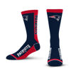 Picture of For Bare Feet NFL NEW ENGLAND PATRIOTS MVP Crew Sock Team Color Large