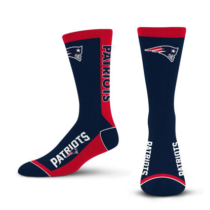 Picture of For Bare Feet NFL NEW ENGLAND PATRIOTS MVP Crew Sock Team Color Large