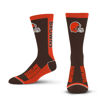 Picture of For Bare Feet NFL CLEVELAND BROWNS MVP Crew Sock Team Color Large