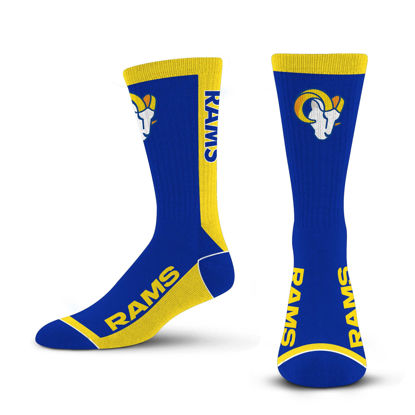 Picture of For Bare Feet NFL LOS ANGELES RAMS MVP Crew Sock Team Color Large