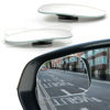 Picture of LivTee XLarge Blind Spot Mirror, Rounded Rectangle HD Glass Frameless Convex Rear View Mirrors Exterior Accessories with Wide Angle Adjustable Stick for Car SUV and Trucks, Pack of 2